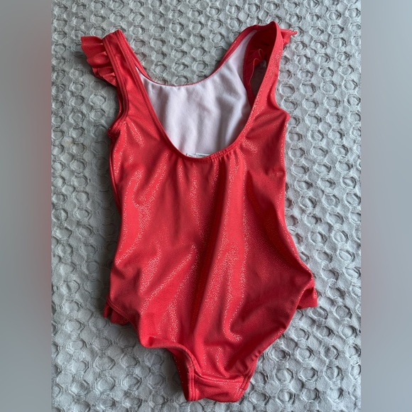 Mini Boden Coral Shimmer Swimsuit 6-7 Years - Picture 4 of 4